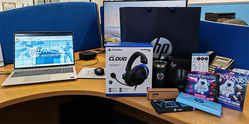 HP Future of Work goody bag